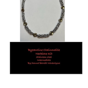 DIY Chainmaille Kit Byzantine Chainmaille Necklace Kit