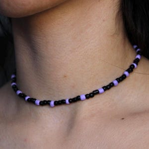 Beaded Choker Necklace: Seed Bead jewelry, Beach Punk Style