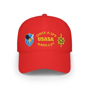 Once A Spy USASA Embroidered Low Profile Cap | Military Intelligence Patch
