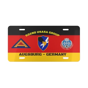 Ijdelheidsplaat, vintage Duitse nummerplaat, autolabel Duitsland, militair souvenir, legermemorabilia, autodecor voor verzamelaars