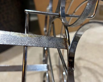 vintage Mid-Century Modern Chrome glassware drink caddy