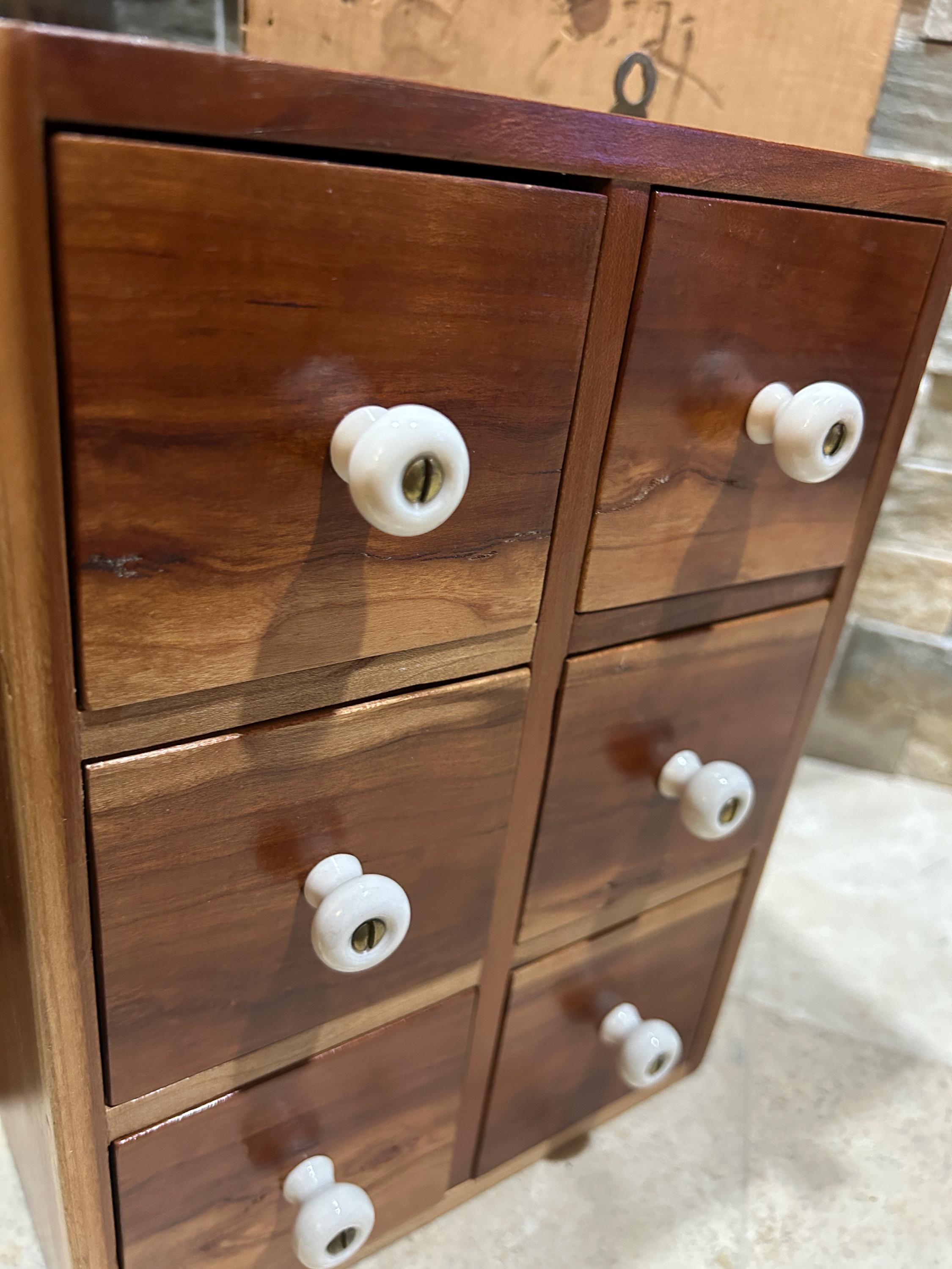 Vintage Mahogany Apothecary Cabinet - Etsy