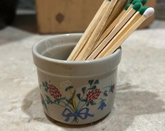 Mini Crock Turned Match Holder Striker