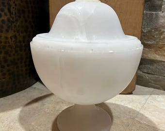 vintage alabaster lidded candy dish or trinket box
