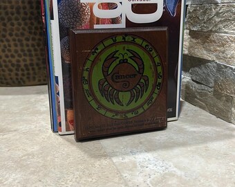 Vintage Astology Cancer Bookend