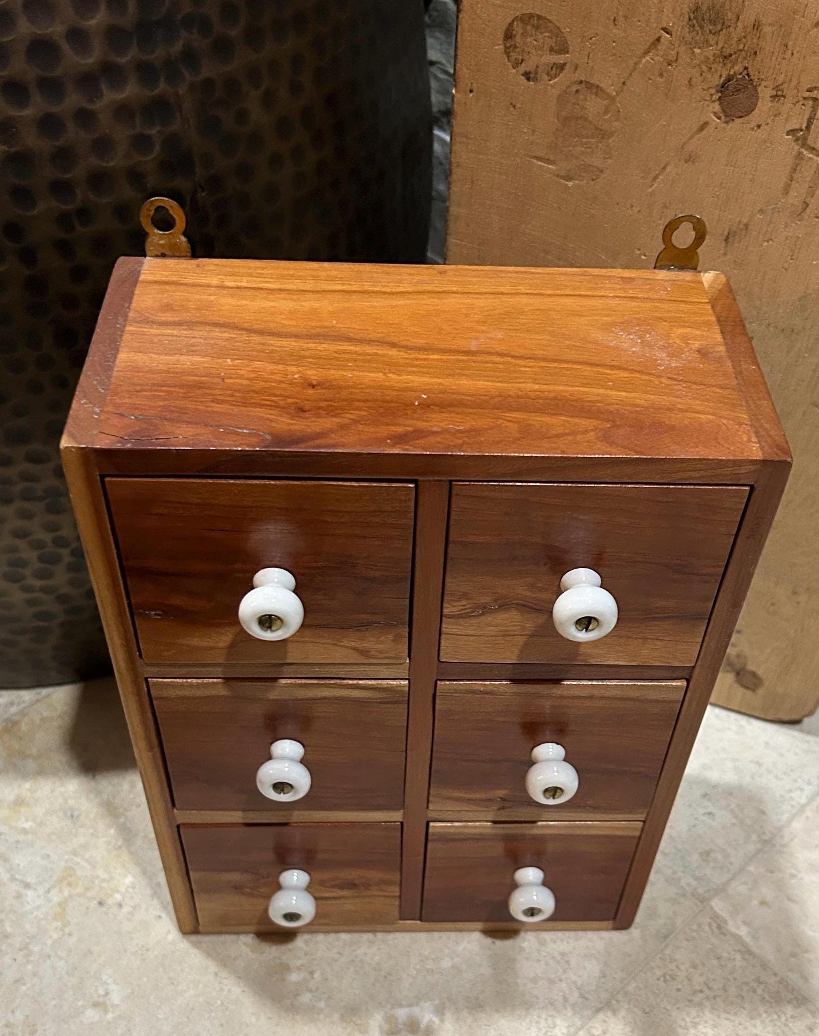 Vintage Mahogany Apothecary Cabinet - Etsy