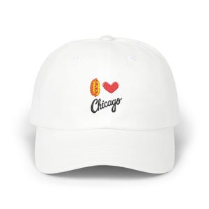 I Love Chicago Classic Dad Cap, Embroidered Hat, Chicago Souvenir, Casual Cap for Dads, Gift for Chicago Lovers