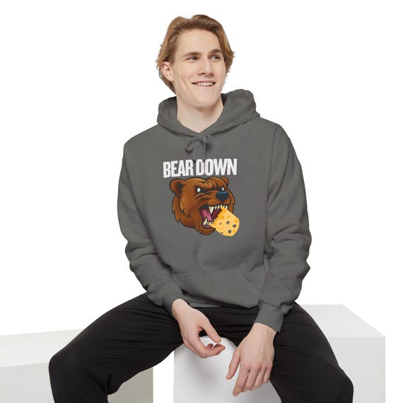 Felpa con cappuccio Bear Down, abbigliamento sportivo accogliente