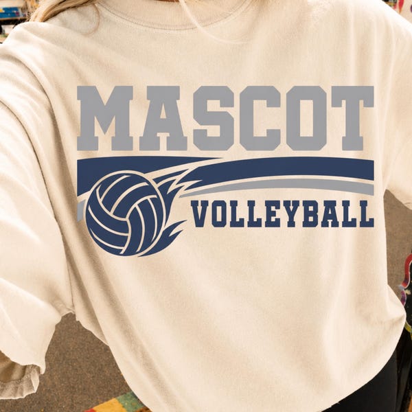Custom Volleyball Team SVG PNG, Team Name, Team Template, Team Shirts Svg, PNG for Shirt, Personalized Design (Digital)
