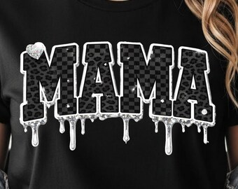 MAMA PNG | Black Mama Design | Leopard Mama PNG | Trendy Mom Shirt Design | Mama Sublimation Png