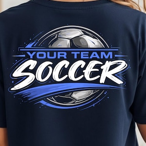 Soccer PNG. Soccer Team Png. Soccer Player Template. Soccer Digital File. Your Team Name. Soccer Digital File. Sports Design. Print. image 2