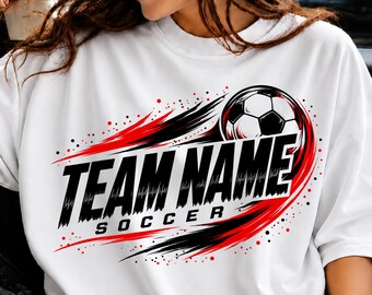 Fußball-SVG/PNG. Fußballteam-PNG/SVG. Fußballspieler-Vorlage. Digitale Fußballdatei. Ihr Teamname. Digitale Fußballdatei. Sportdesign. Druck.