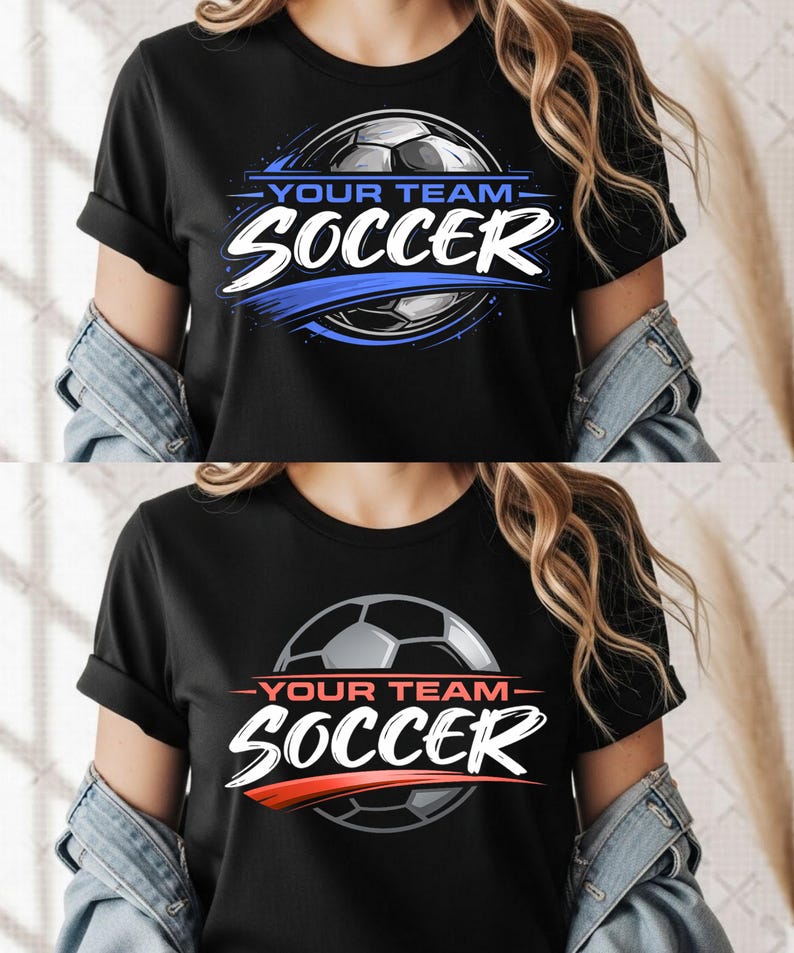 Soccer PNG. Soccer Team Png. Soccer Player Template. Soccer Digital File. Your Team Name. Soccer Digital File. Sports Design. Print. image 1
