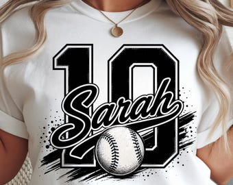 Personalisierte Baseball- und Softball-PNG-Dateien. Baseballteam-PNG. Baseballspieler. Digitale Baseballdatei. Softball mit Ihrem Teamnamen. Softball-Design