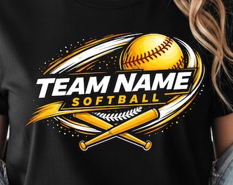 Softball SVG PNG. Softball Team Png Svg. Softball Player Template. Baseball Digital File. Your Team Name.