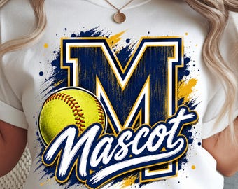 Personalisierte Softball-PNG-Datei. Softball-Team-PNG-Datei. Softballspieler. Baseball-Datei (digital). Ihr Teamname.