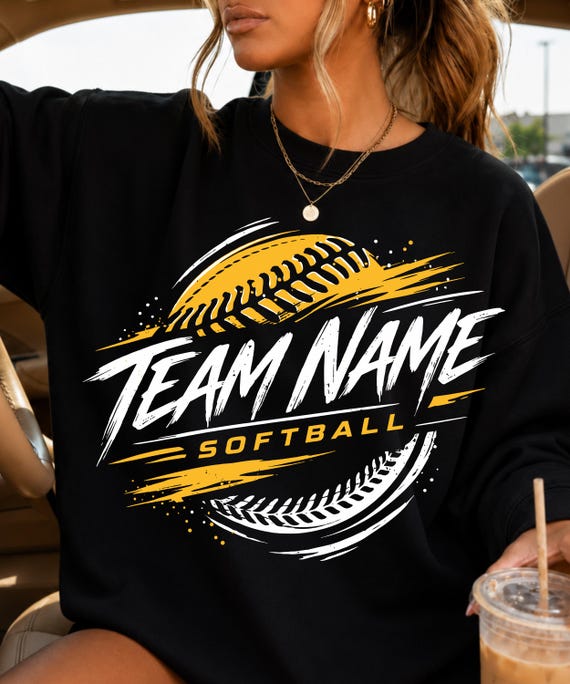 Softball PNG SVG. Softball Team Png. Softball Player Template Svg. Baseball Digital File. Your Team Name.
