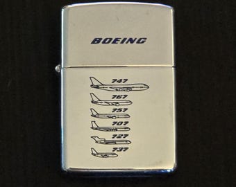 Vintage Metal Zippo, Slim, Continental Airlines, Airplane, Airport