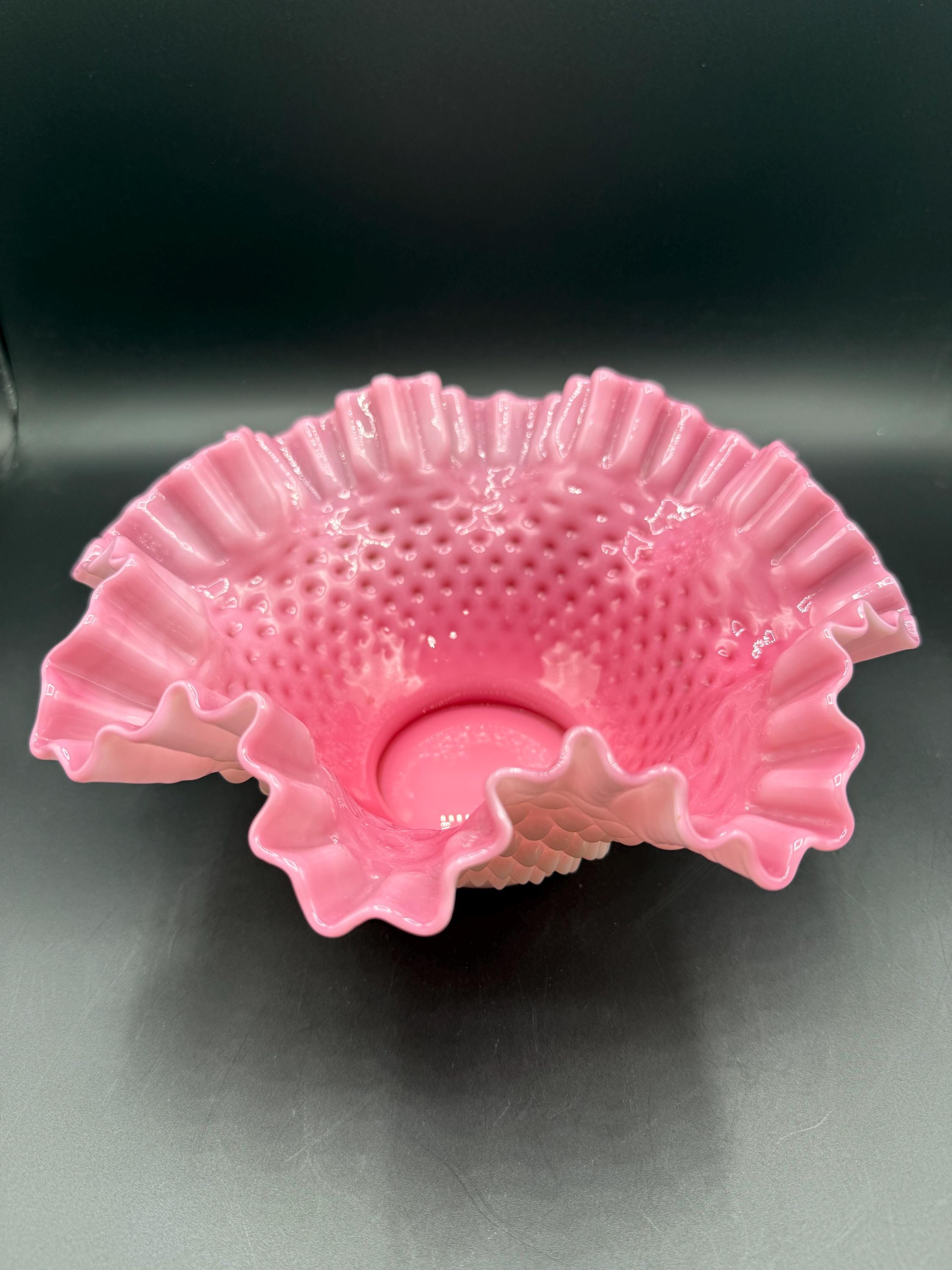 フェントン　ホブネイル　ホワイト　ラージフリルボウル White Fenton Bowl - Etsy