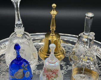 Vintage Hand Bell – Crystal, Brass, Art Glass & Decorative Variants