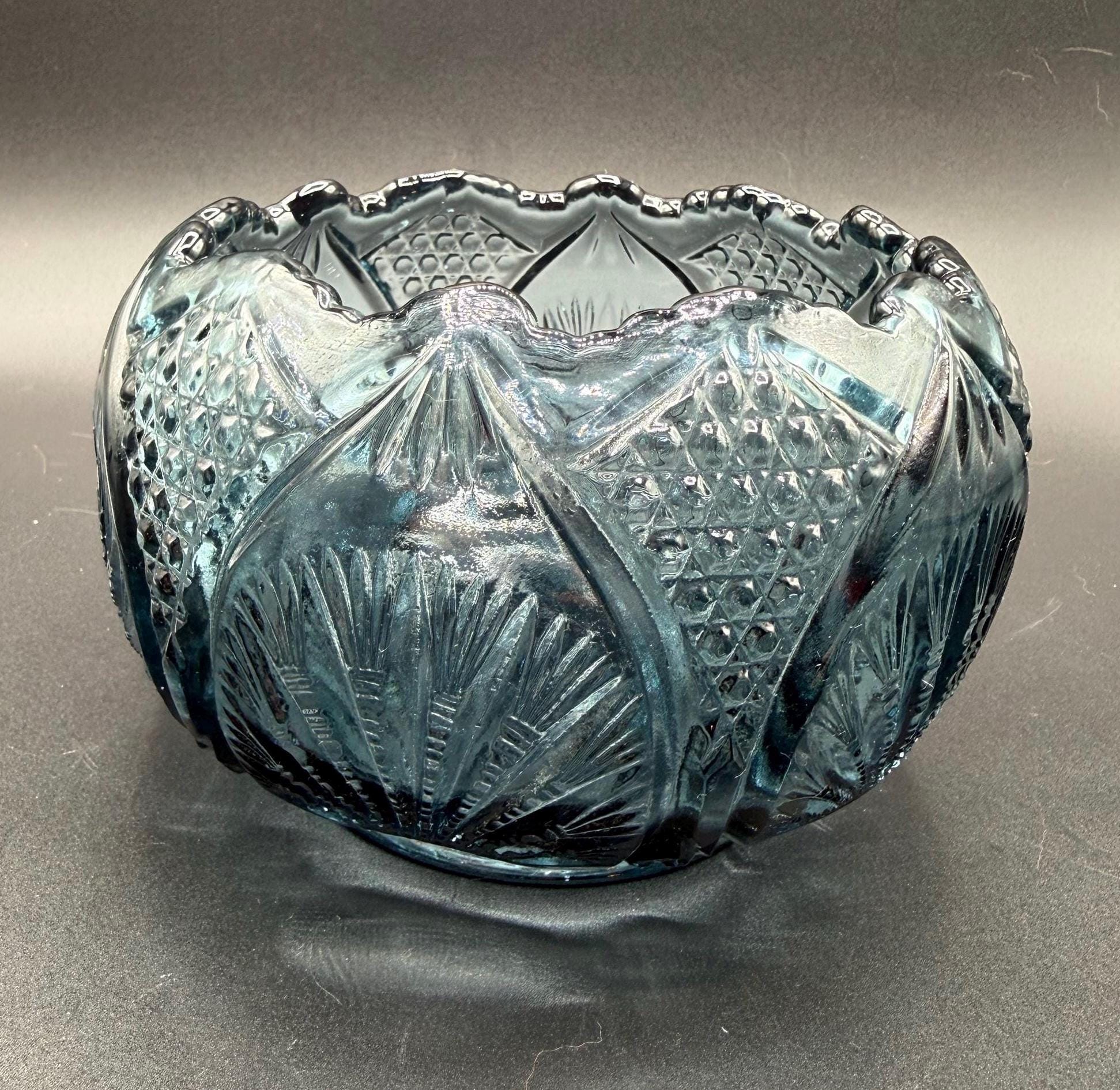 フェントン ブルーボウル Fenton Glass Federal Blue - Etsy