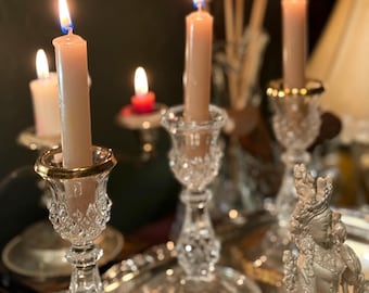 Vintage Crystal D'Arques Longchamp Crystal Candlestick Holder