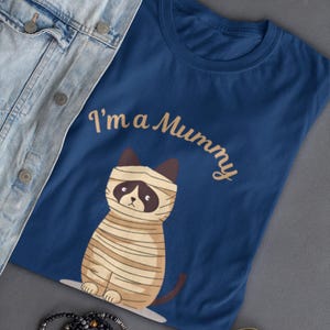 Mummacita Halloween T-Shirt, Mummy Tee, Spooky Fall Shirt, Love Island Top, Navy Comfort Colors