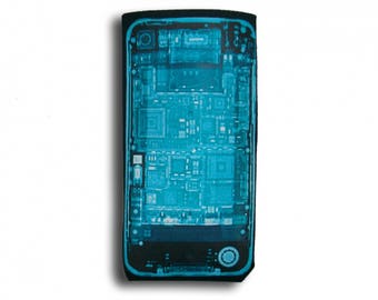 x-ray iphone case pouch fun and original dark blue felt blue