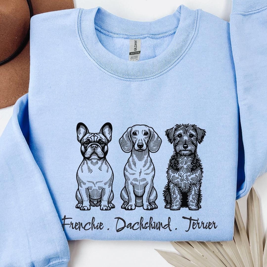 Fuck trump sweatshirt, frenchie dacshund terrier, Subtle FDT crewneck, doxie mom gift, anti trump mom gifts, best gift for liberal friends