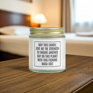 Funny Anti Trump Candle, Liberal Democrat Gift, Resist Not My President F*ck Trump, Kamala Harris Supporter, Political