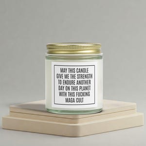 Subtle Anti Trump Candle, Liberal Democrat Gift, Resist Not My President F*ck Trump, Kamala Harris Supporter, Political