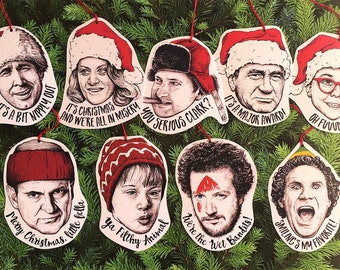 Holiday Movie Paper Christmas Tree Ornament Set of 9