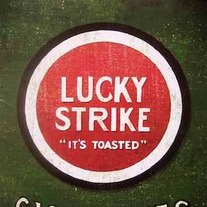 Klassische Lucky Strike Schilder Malerei - 12x18 High Quality Kunstdruck poster