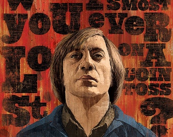 No Country For Old Men's "Call It, Friendo" - 12x18 signed and dated art print poster