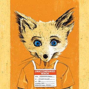 Fantastic Mr. Fox's "Unaccompanied Minor" - 12x18 signed and dated art print poster