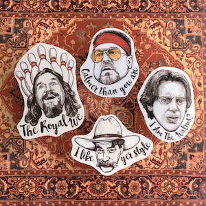 Juego de pegatinas de vinilo para portátil y teléfono de El Gran Lebowski