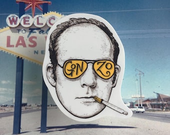 Hunter S. Thompson Gonzo Vinyl Laptop Sticker | Phone Decal