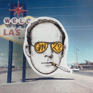 Hunter S. Thompson Gonzo Vinyl Laptop Sticker | Phone Decal