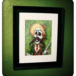 DIA de los MUERTOS BANDITO 12x18 signed and dated art print poster image 4