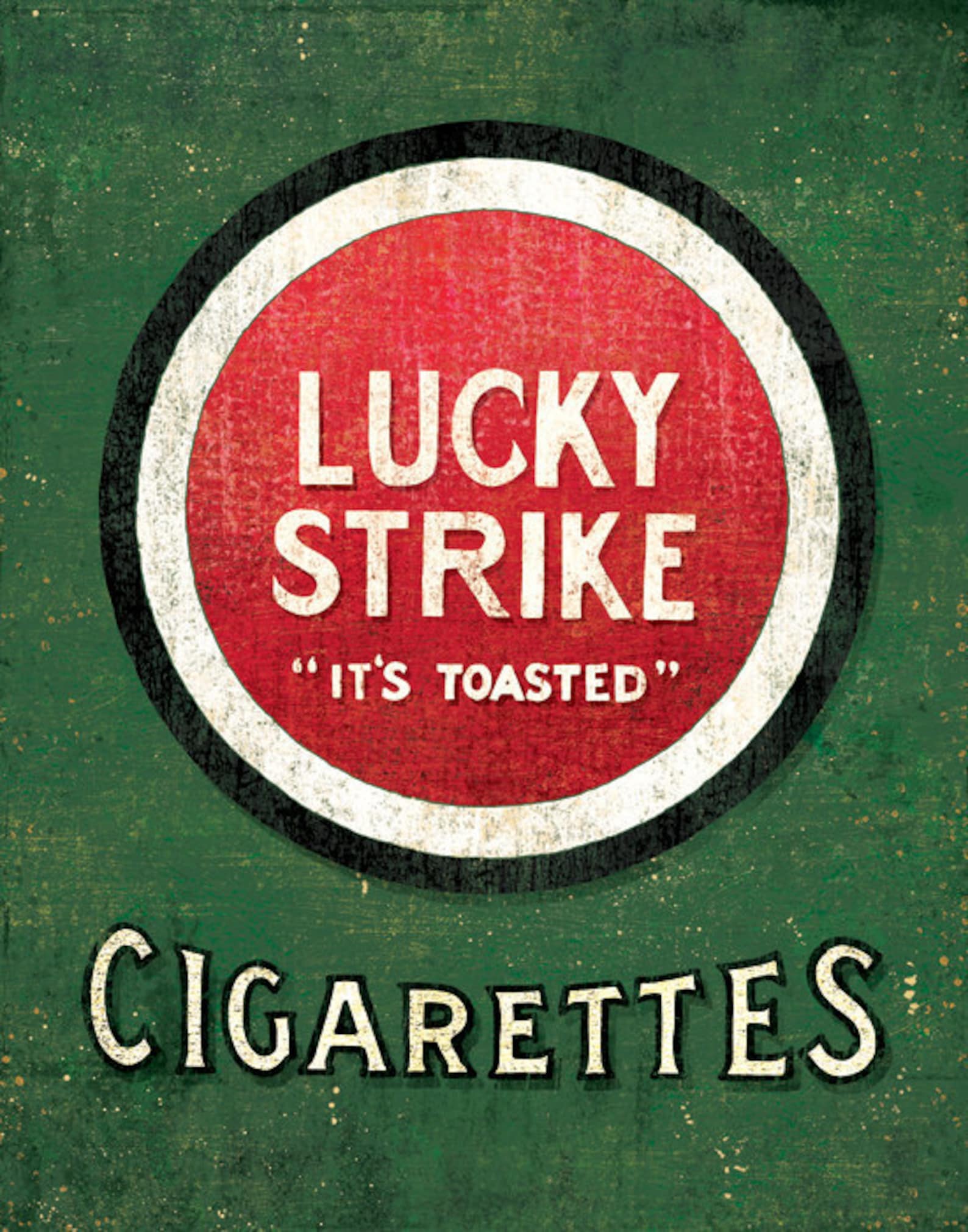 Classic Lucky Strike Sign Painting 12x18 High Quality Art Etsy