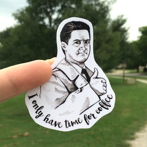 Agent Cooper Twin Peaks Vinyl Laptop Sticker | Phone Decal