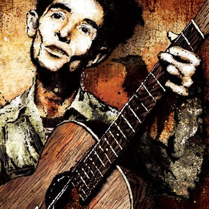 Woody Guthrie’s « To All the Crows » - affiche imprimée d’art d’archives 18x24