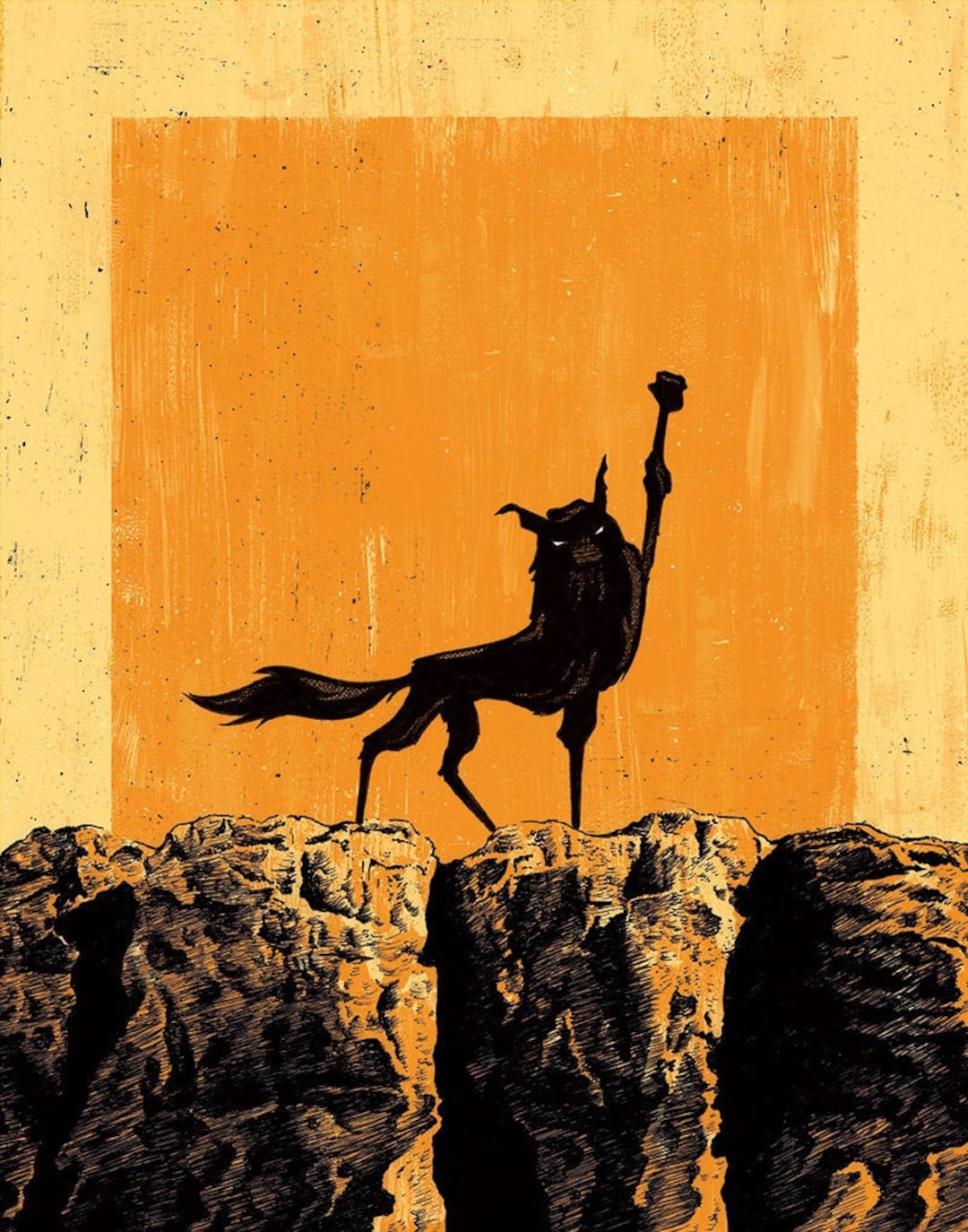 Fantastic Mr. Fox's good Luck Out There 12x18 Signed and Dated Art