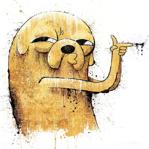 Adventure Time's "Bring Your Friends" - 12x18 signed and dated art print poster