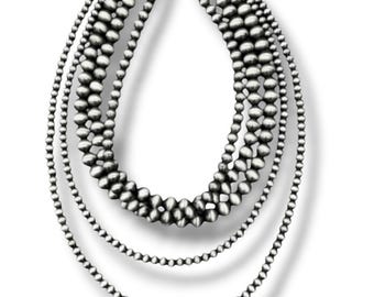Collar de perlas navajo de 5 hilos hecho a mano, joyería vaquera occidental en capas, collar bohemio con estilo 737862