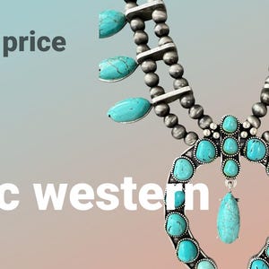Squash Blossom Turquoise Necklace 732281