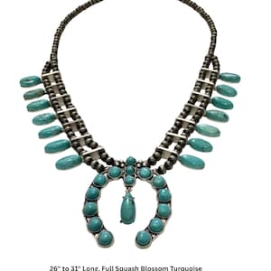 Squash Blossom Turquoise Necklace