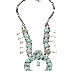 Squash Blossom Turquoise Necklace 732419