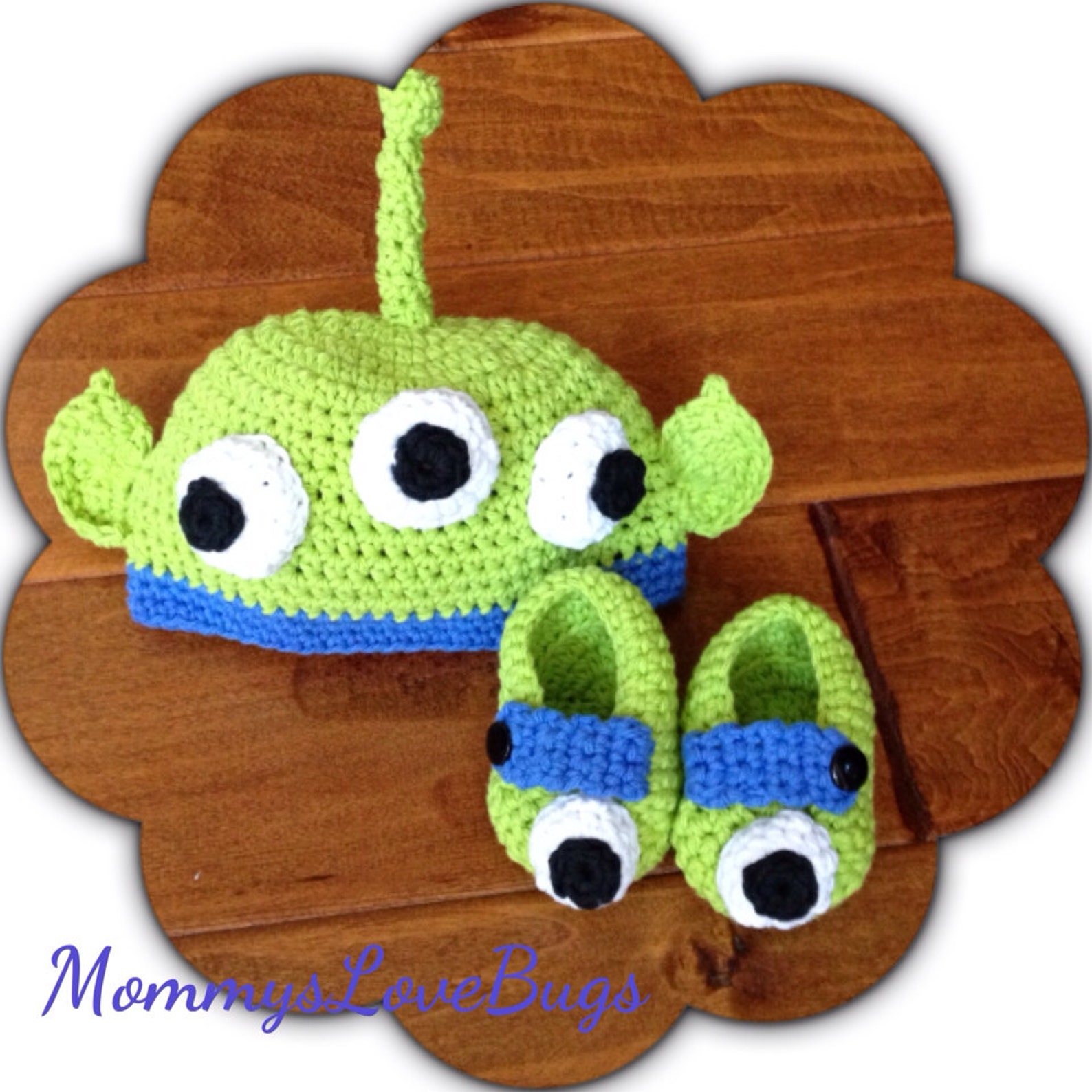 Toy Story Inspired Alien Beanie and Booties Set Newborn Etsy