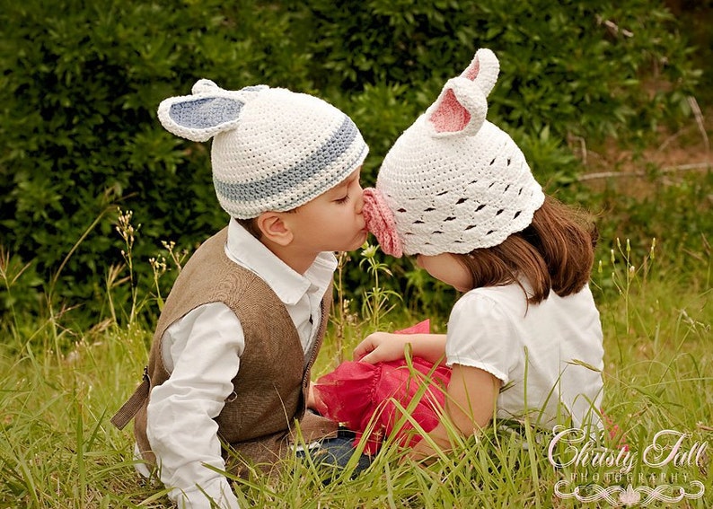 Hoppy Easter Bunny Crochet Beanie for Boy or Girl Newborn to Etsy